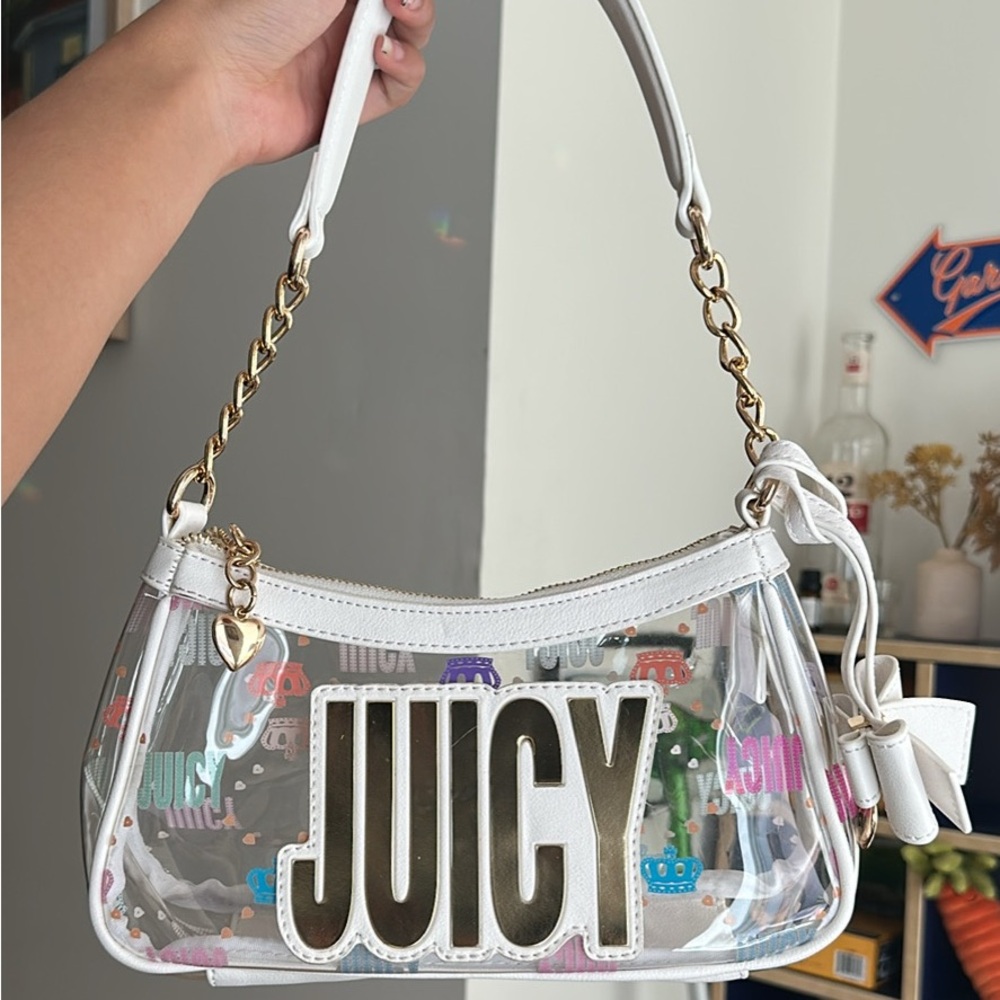 Juicy Couture Clear and Gold Shoulder Bag